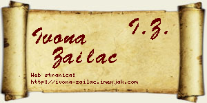 Ivona Zailac vizit kartica